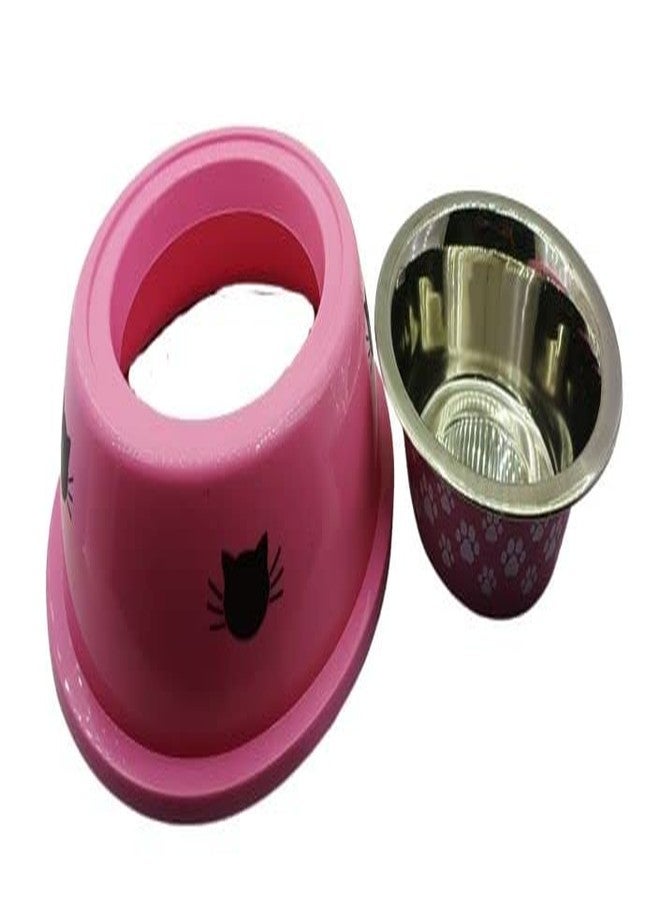 Pups&Pets وعاء طعام وماء مطبوع مضاد للانزلاق من الفولاذ المقاوم للصدأ من Pups&Pets، سعة 800 مل، مناسب للكلاب المتوسطة الحجم والجراء والقطط، ألوان متنوعة - Image 2